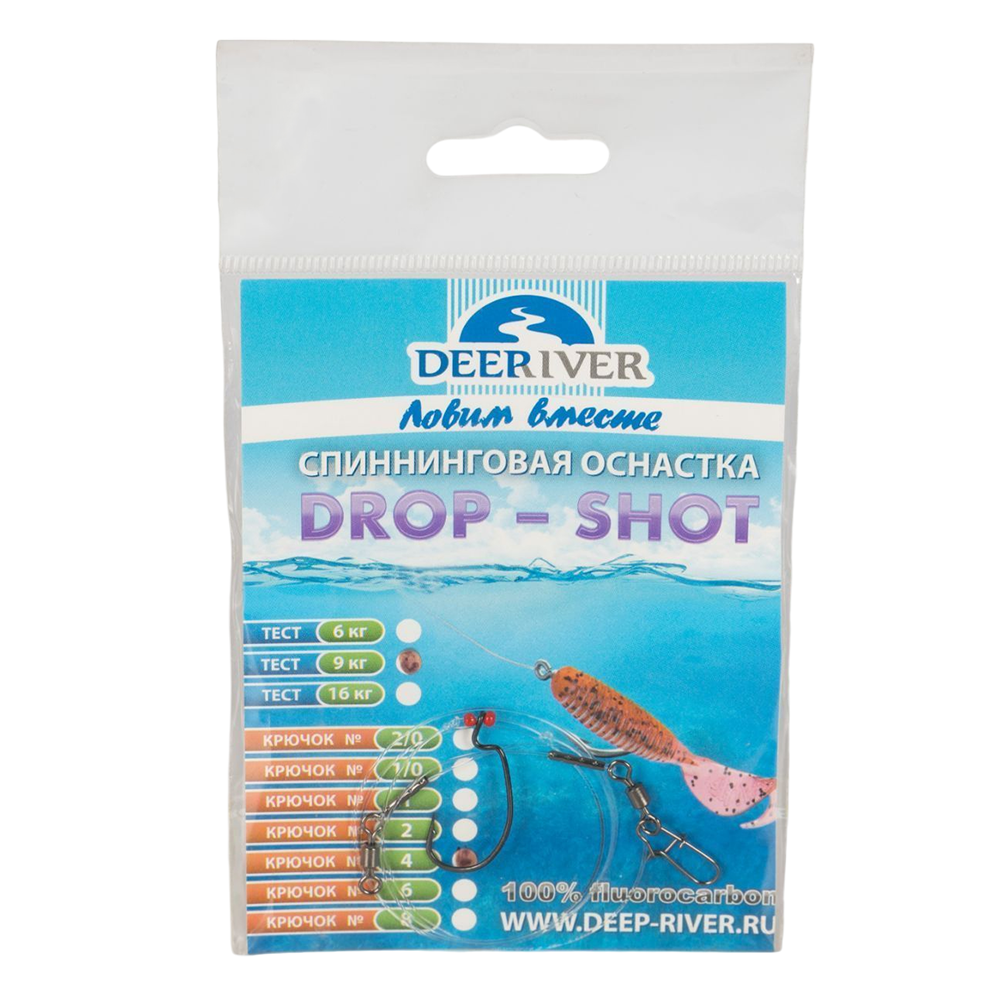 Оснастка DROP SHOT крючок №4 тест 9кг, L-40см DRF-040-G004. Фото №1