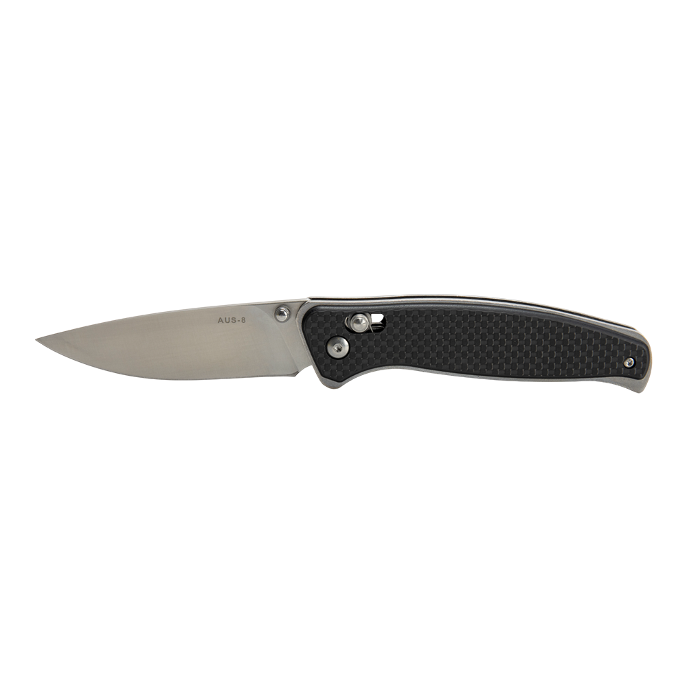 Нож складной Kranch B-124, клинок AUS8, рукоять G10 black, carbon. Фото №1