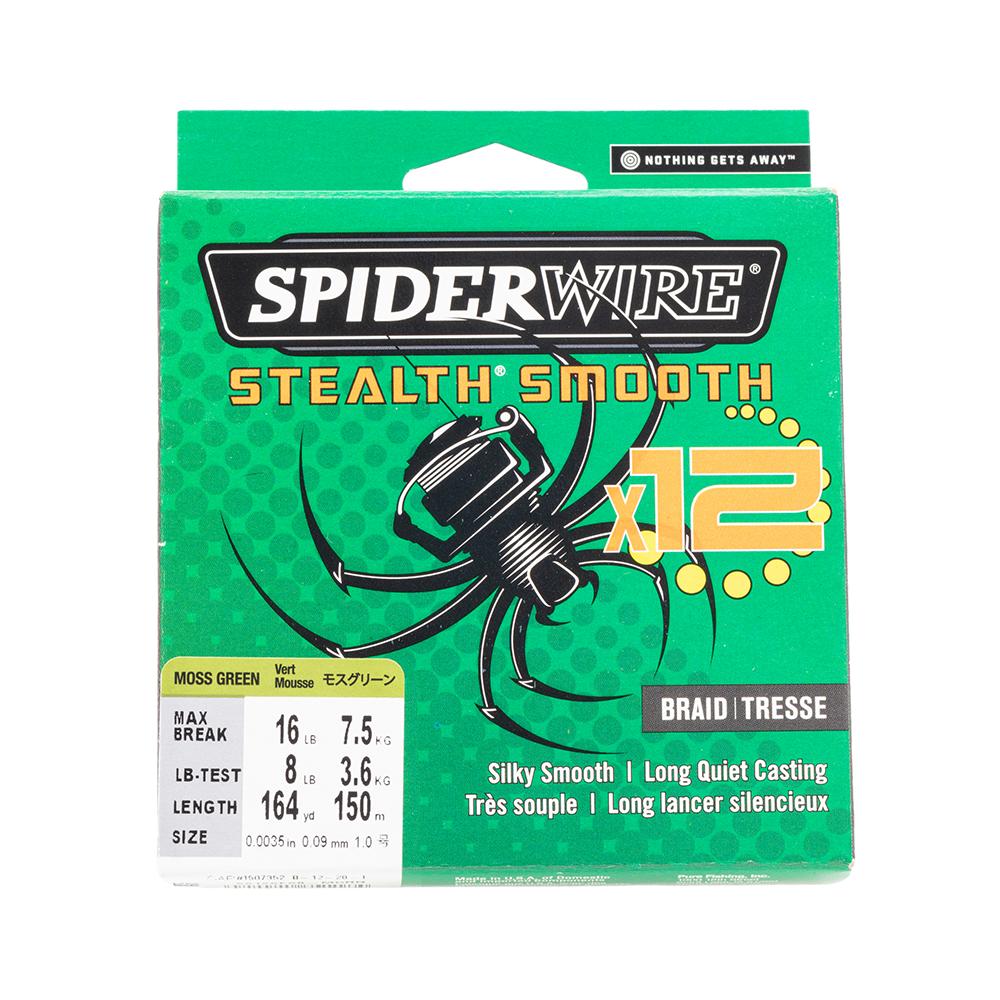 Шнур SpiderWire Stealth Smooth x12 Moss Green 150m 0.09. Фото №3