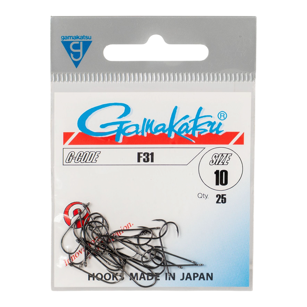 Крючок GAMAKATSU Hook F31 Black №10. Фото №1