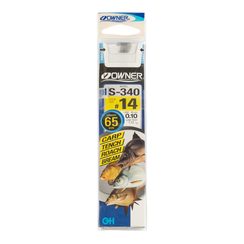 Крючок с поводком Owner S-340 14-0.10. Фото №1