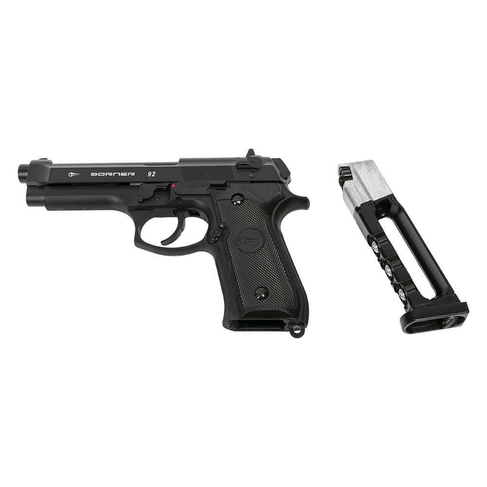 Пистолет пневматический BORNER 92 Blowback (Beretta), калибр 4,5 мм/pellets. Фото №6
