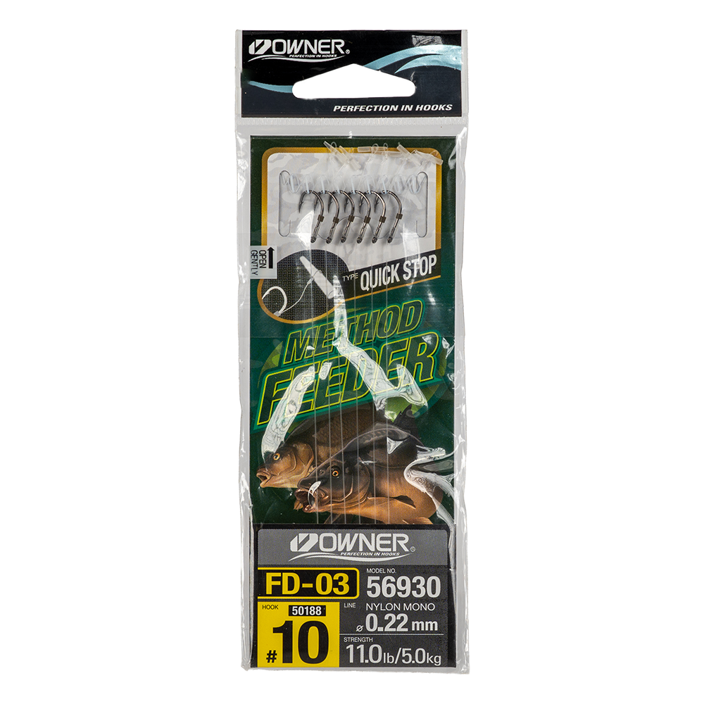 Крючок с поводком Owner FD-03 Q.STOP 10-0.22. Фото №1 Крючок с поводком Owner FD-03 Q.STOP 10-0.22. Фото №1