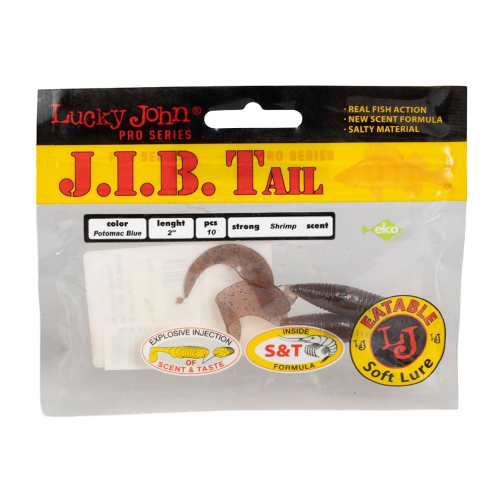 Твистер Lucky John PRO Series J.I.B. Tail 2" 50мм, (10шт. упак.) цвет S19. Фото №1