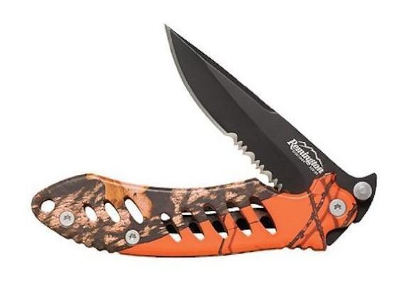 Нож Remington F.A.S.T. Large Camo Folder - Mossy Oak Blaze Orange/Black. Фото №2