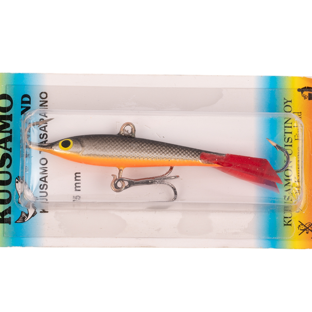 Балансир Kuusamo Tasapaino 75мм, 18гр, цвет (BL/S/FO-R) с тройником. Фото №2 Балансир Kuusamo Tasapaino 75мм, 18гр, цвет (BL/S/FO-R) с тройником. Фото №2