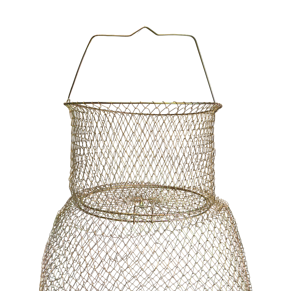 Садок рыболовный Tirana с ручкой, металлическая сетка,  d50, 50см. Фото №3