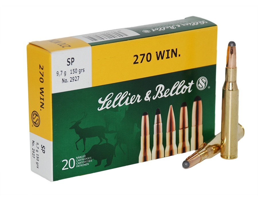 Патрон нарезной SELLER&BELLOT калибр 270 WIN SP 9,7 гр. (в пачке 20 шт.). Фото №1