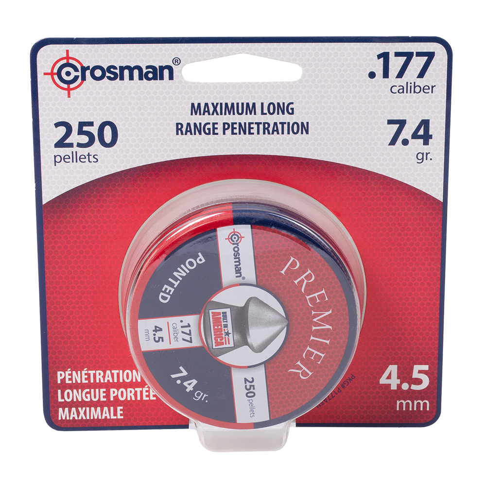 Пуля пневматическая "Crosman Pointed", 4,5 мм., 7,4 гран ( 250 шт.) (12 в упаковке). Фото №1 Пуля пневматическая "Crosman Pointed", 4,5 мм., 7,4 гран ( 250 шт.) (12 в упаковке). Фото №1