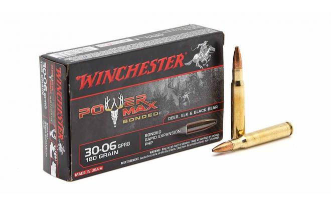 Патрон нарезной WINCHESTER калибр 30-06 SPRG PHP 11,6 гр. 180 grn. (в пачке 20 шт.). Фото №1