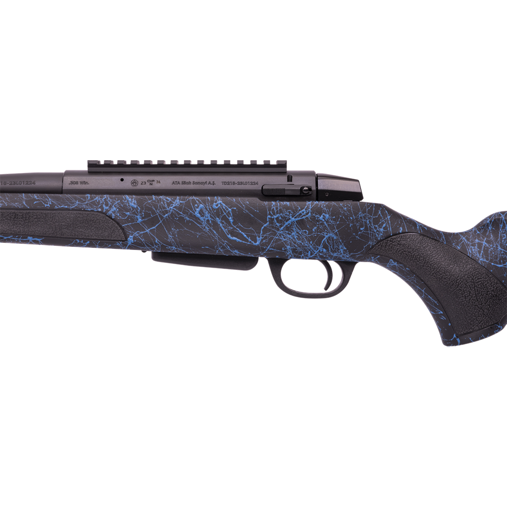 Карабин АТА ARMS Turqua Synthetic CLR BLUE (ложа софт тач, черно-синяя), целик и мушка, 308Win. Фото №8