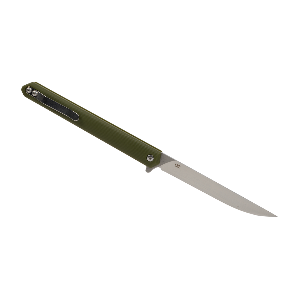Нож туристический J070G, клинок D2, рукоять G10 (зеленый) (Ярхант). Фото №2