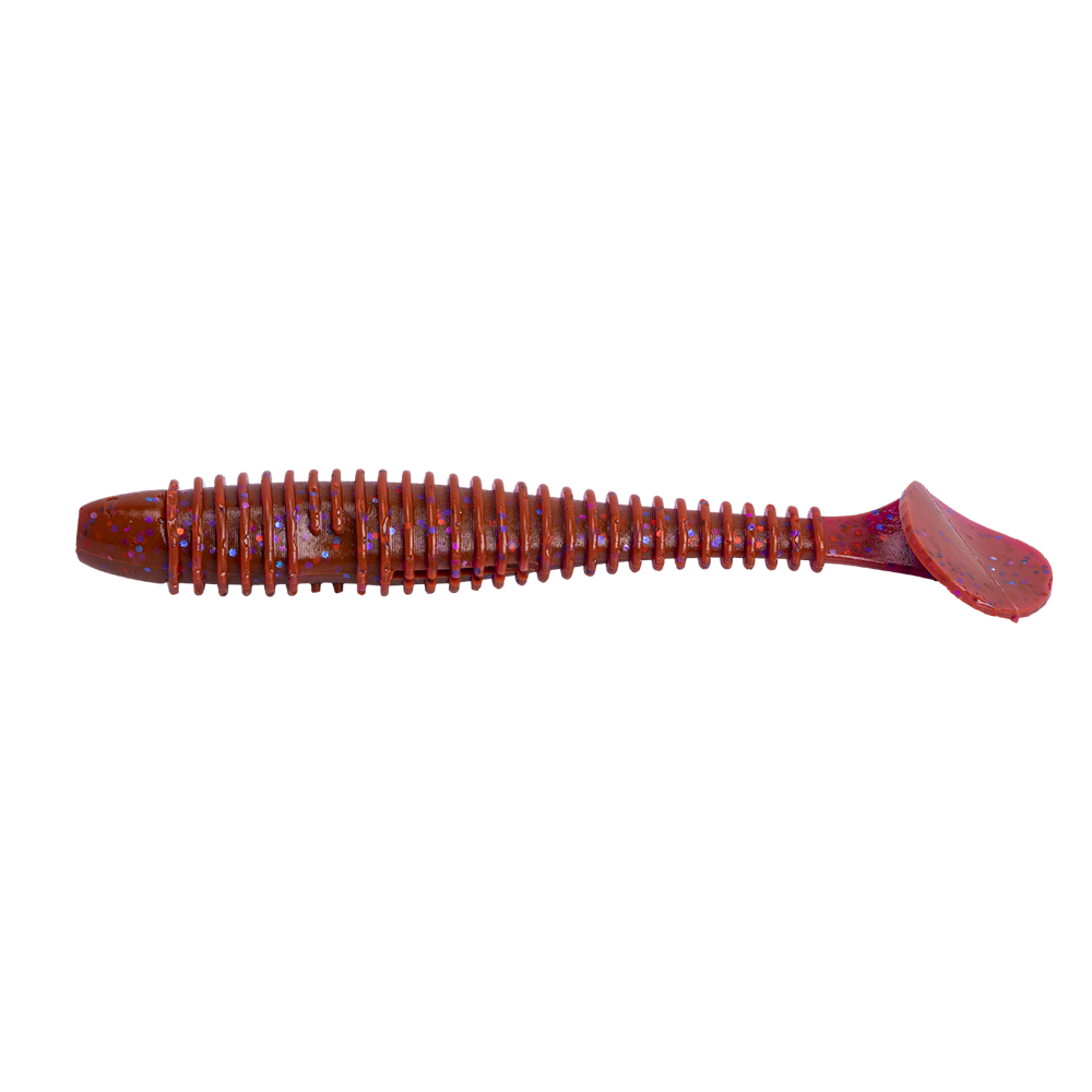 Виброхвост Esox Swinky Fat 5.5" 140мм, (3шт. упак.), цвет FK029 Lox Evo. Фото №1