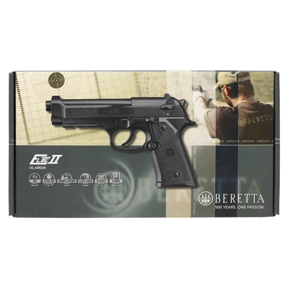 Пистолет пневматический Beretta Elite II (чёрный). Фото №7