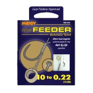 !!!Крючок с поводком MIDDY Feeder Band Em Tied Hooks (10 to 0.22)