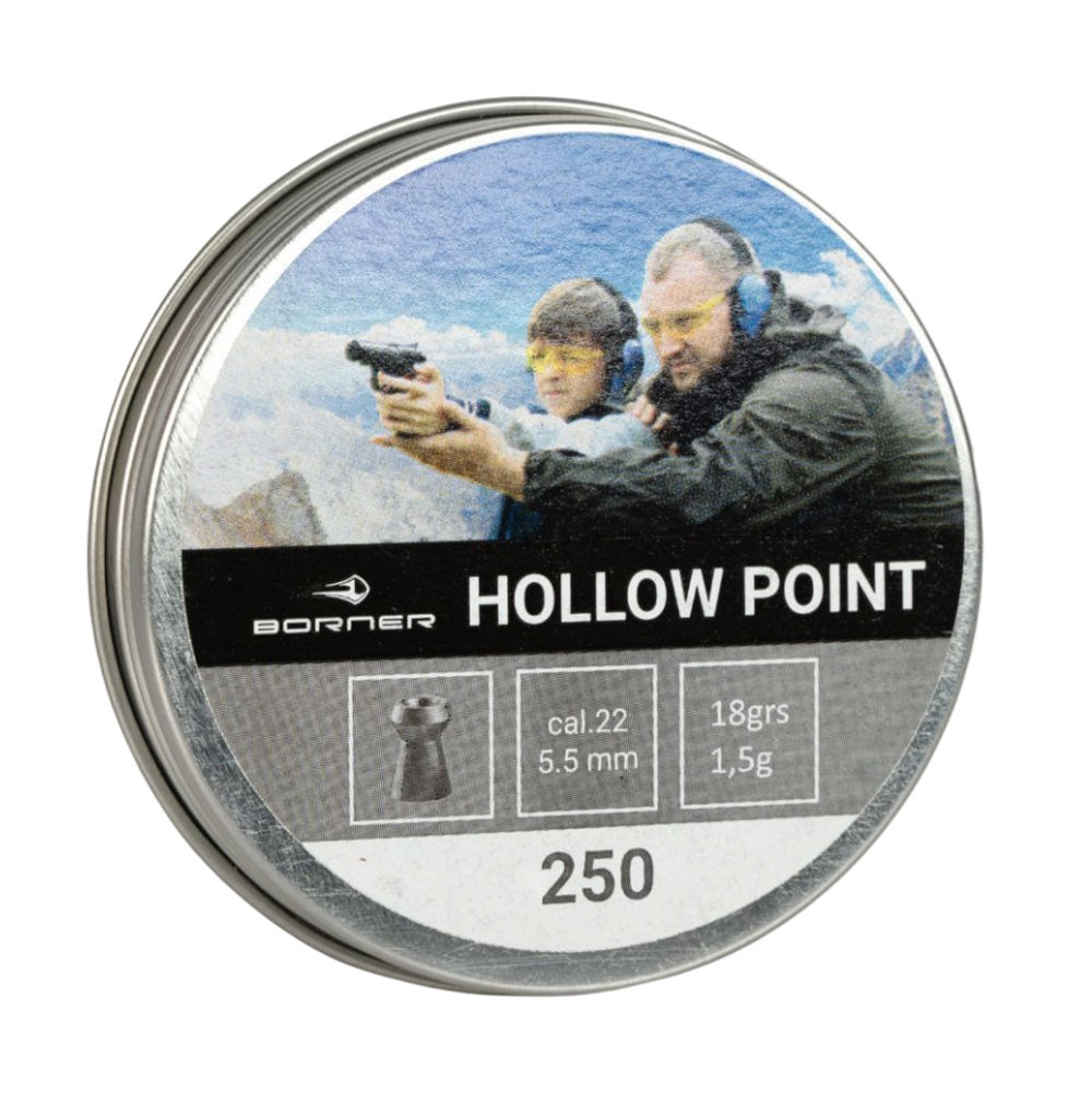 Пуля пневматическая Borner "Hollow Point",  5,5 (250 шт.) 1,5 гр. (30 шт в коробке)