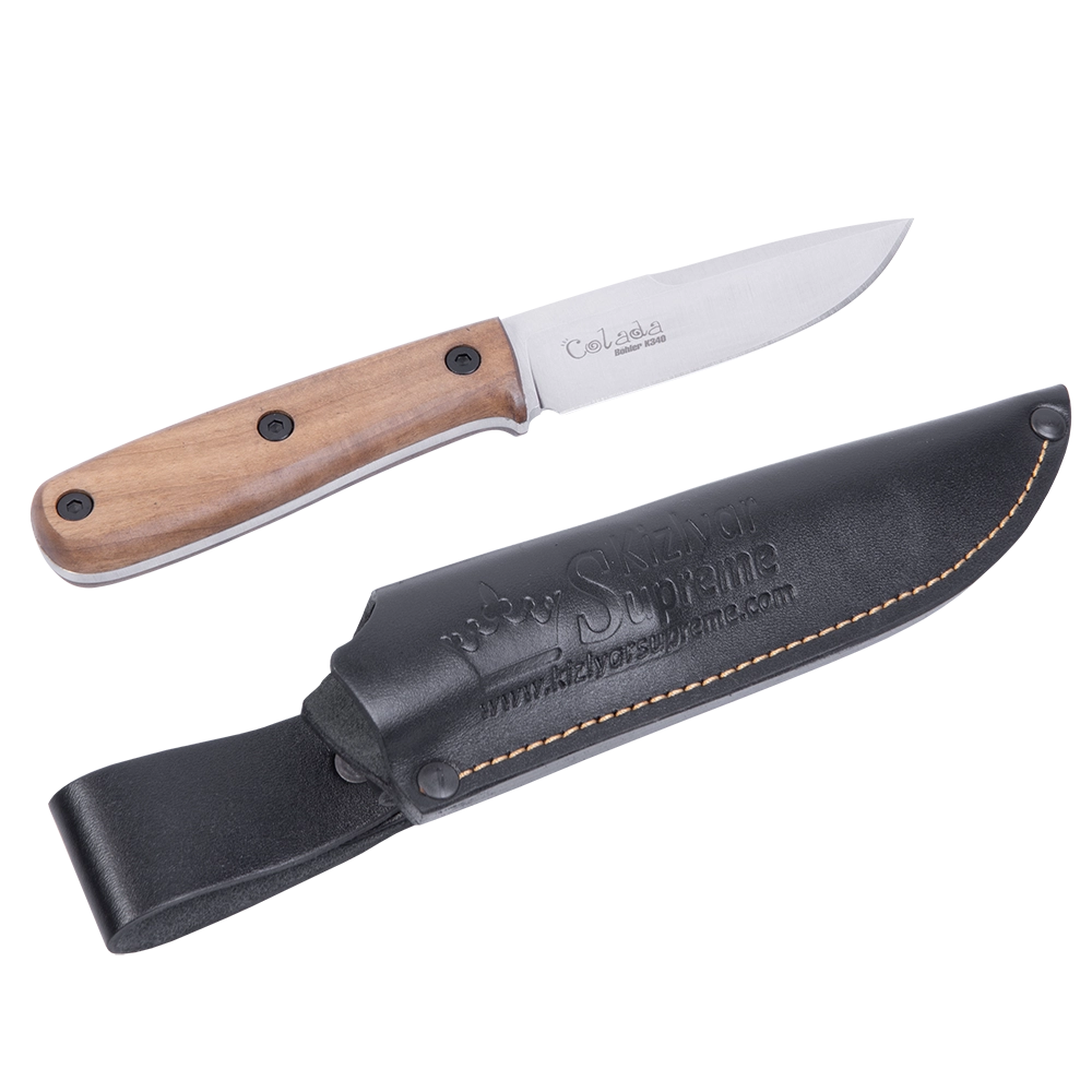 Нож Colada K340 SW (дерев. рукоять, кожаный чехол). Фото №6