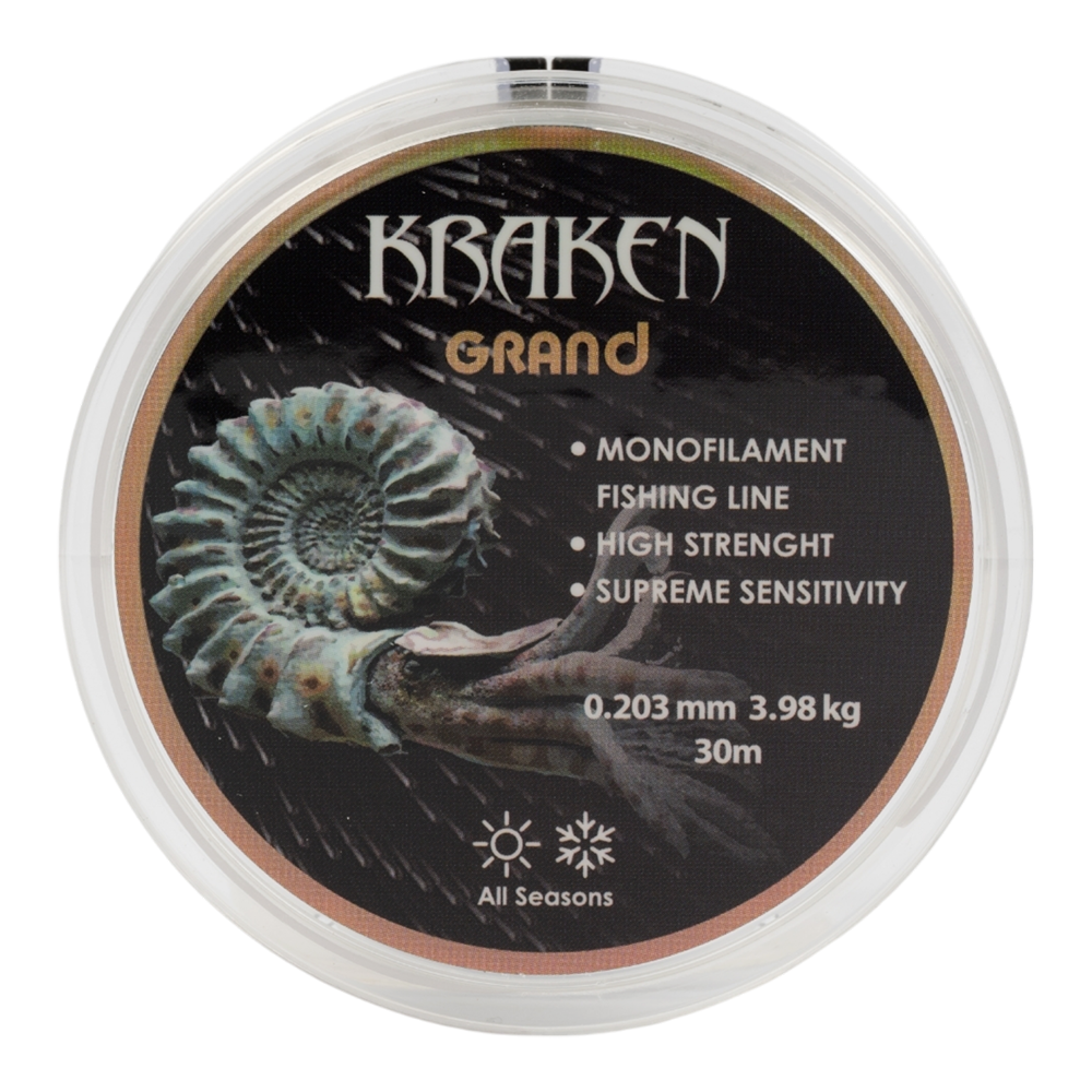 Леска Kraken Grand 30m 0,203mm 3.98kg. Фото №1