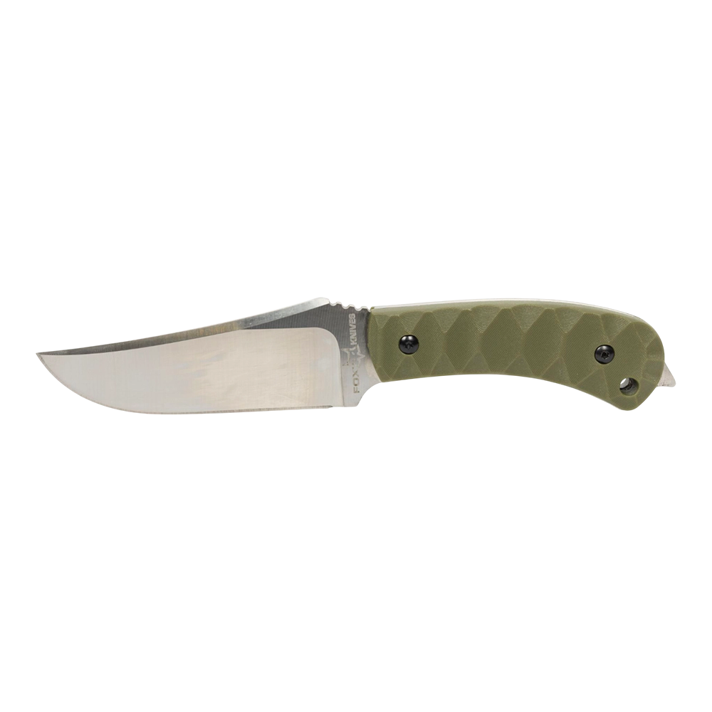 Нож туристический "Fox Knives" GD87GN, клинок нержавеющая сталь, рукоять G10 (зеленый) (Ярхант). Фото №2