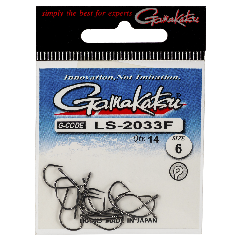 Крючок Gamakatsu Hook LS-2033F Ring Eye Serie Black №06. Фото №1