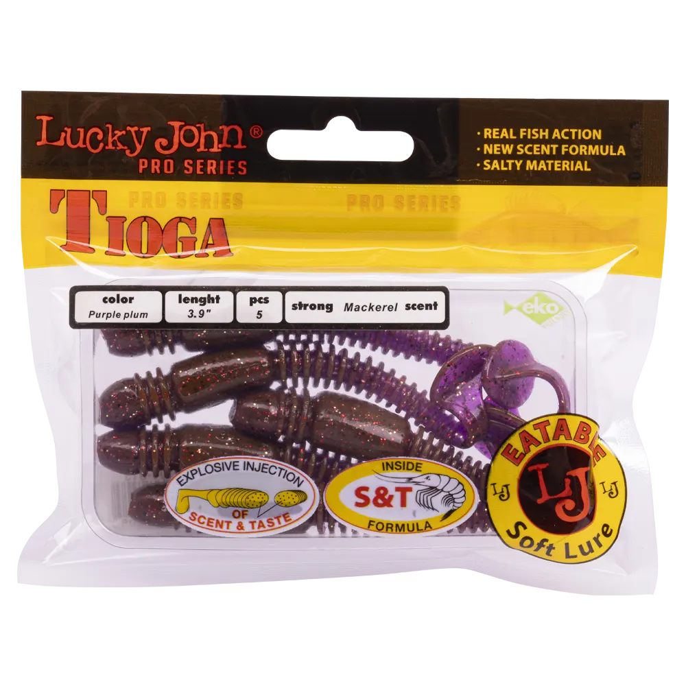 Виброхвост Lucky John Pro Series Tioga 3,9" 99мм, (5шт. упак.) цвет S13. Фото №5