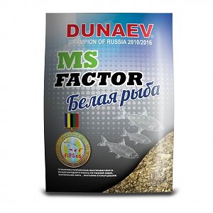 Прикормка "DUNAEV-MS FACTOR" 1кг Белая рыба. Фото №1