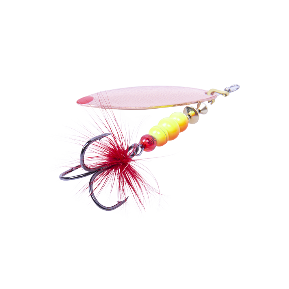 Блесна вращающаяся MADFISH Aglia Long №3, 11,5гр, цвет (Copper-red-dot). Фото №3