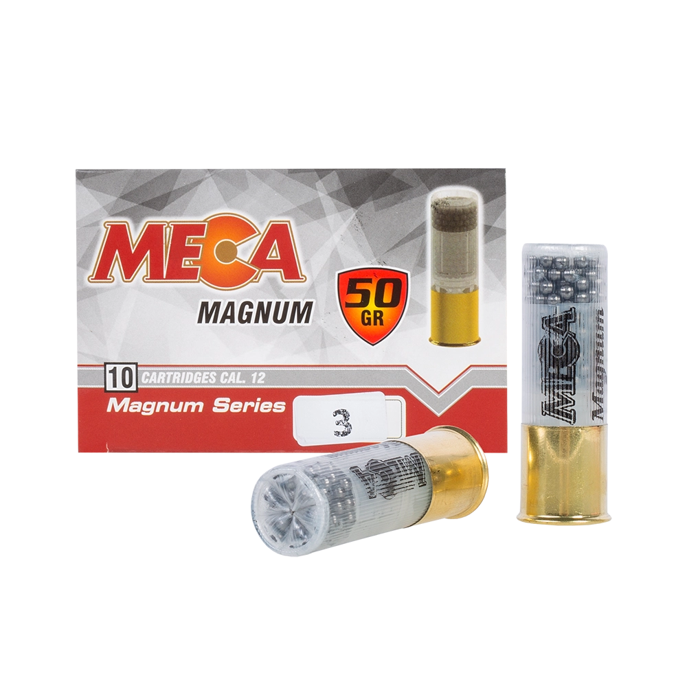 Патрон Meca 12/76 Magnum №3 50 гр. (в пачке 10 шт/короб 230). Фото №2