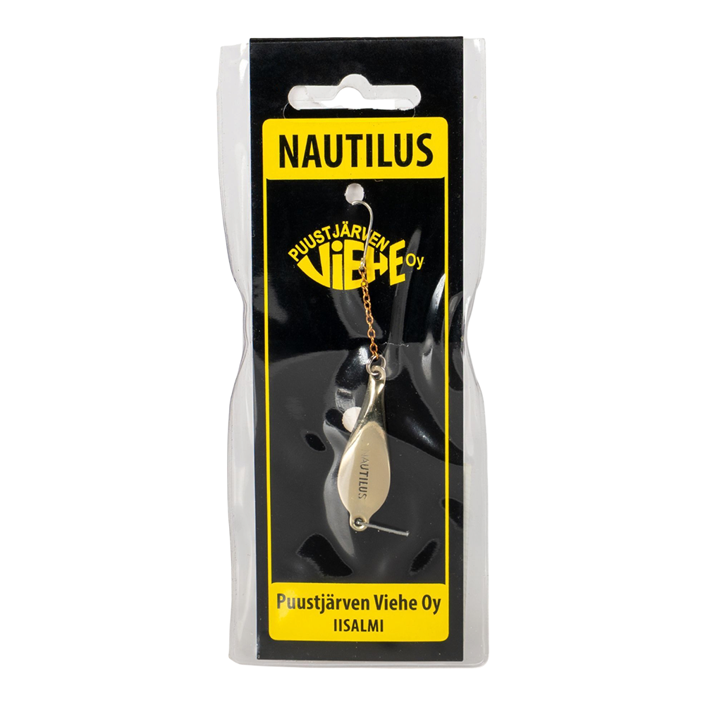 Блесна Puustjarven Nautilus 40мм, 5гр, цвет (Mes/Hop) цепочка-крючок. Фото №1