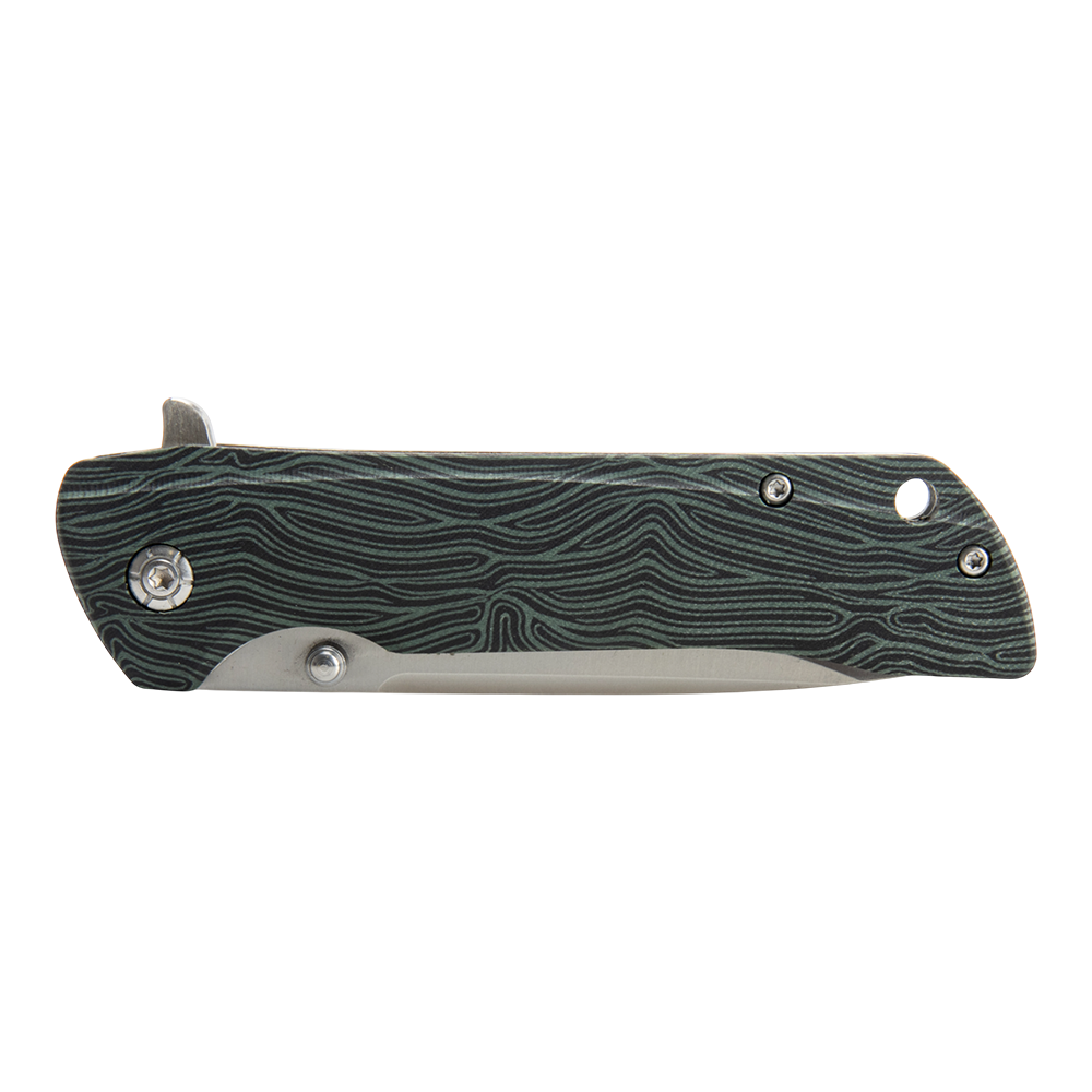 Нож складной Kranch GB-865, клинок AUS8, рукоять G10 green and black. Фото №2