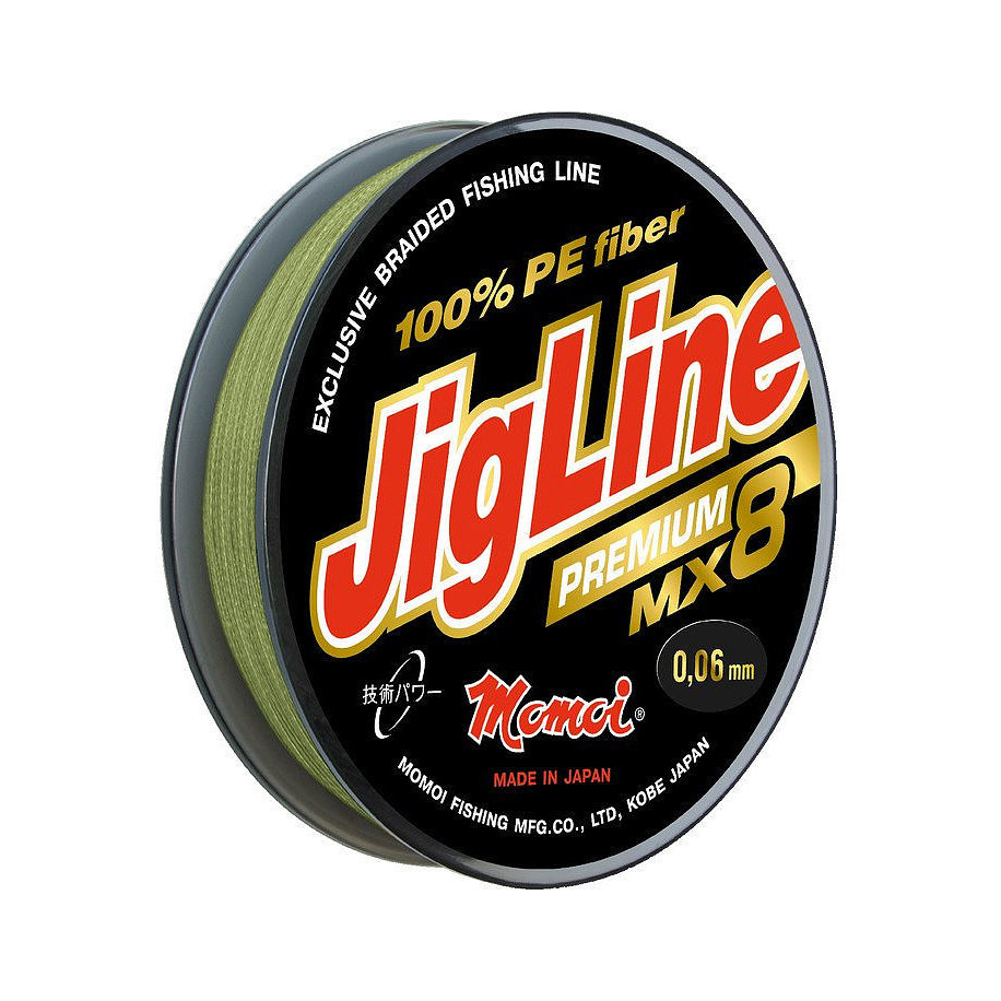 Плетеный шнур Momoi 4-х прядный JigLine WX-8 0,09мм/150м, 6,7кг, хаки. Фото №2