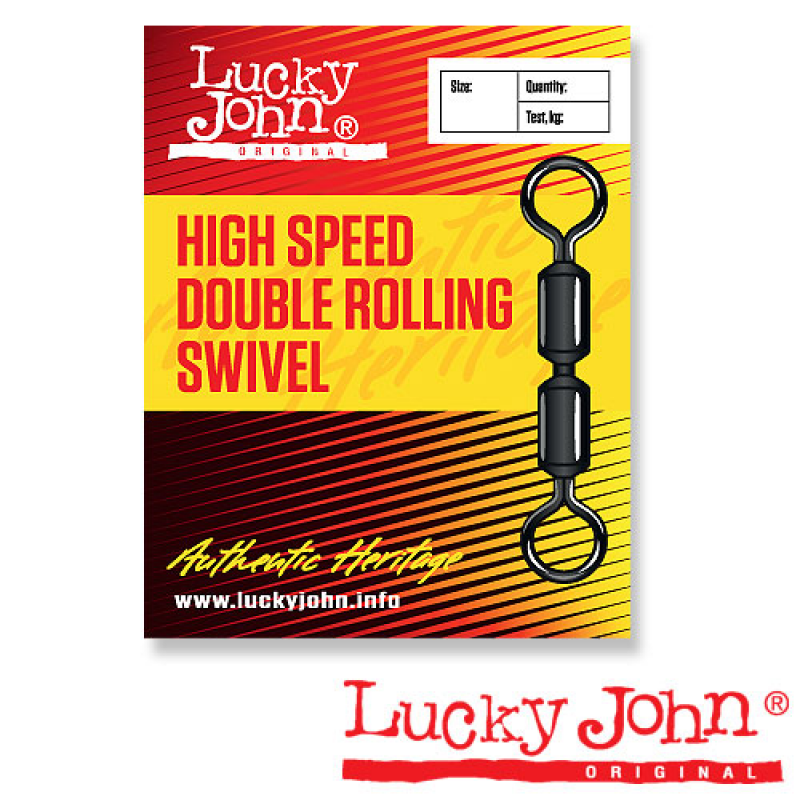 Вертлюги Lucky John HIGH SPEED DOUBLE ROLLING SWIVEL K004/0 5шт. . Фото №1