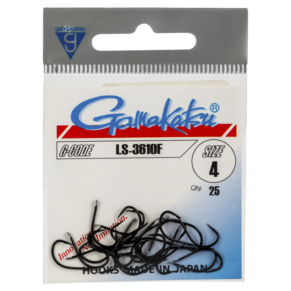 Крючок Gamakatsu Hook LS-3610F Black №04. Фото №1
