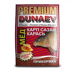 Прикормка "DUNAEV-PREMIUM" 1кг Карп-Сазан Мед красная. Фото №2