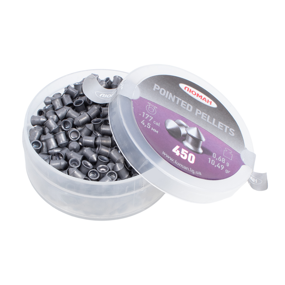 Пуля пневматическая "Pointed pellets", 0,68 г. 4,5 мм. (450 шт.) (36 в упаковке). Фото №3