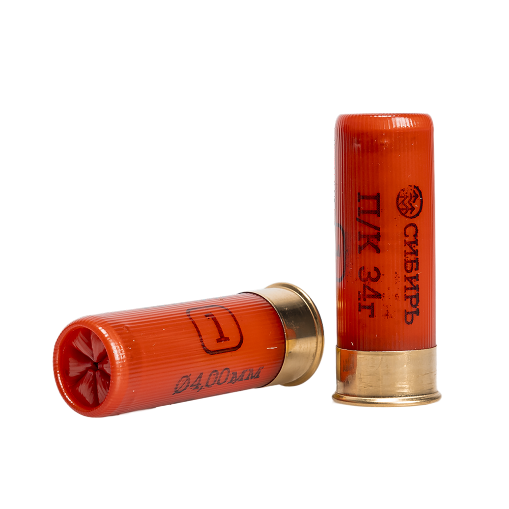 Патрон СИБИРЬ PREMIUM 12/70 охотничий дробовой 34г №1  (пачка 25 шт) (в коробке 250шт). Фото №2