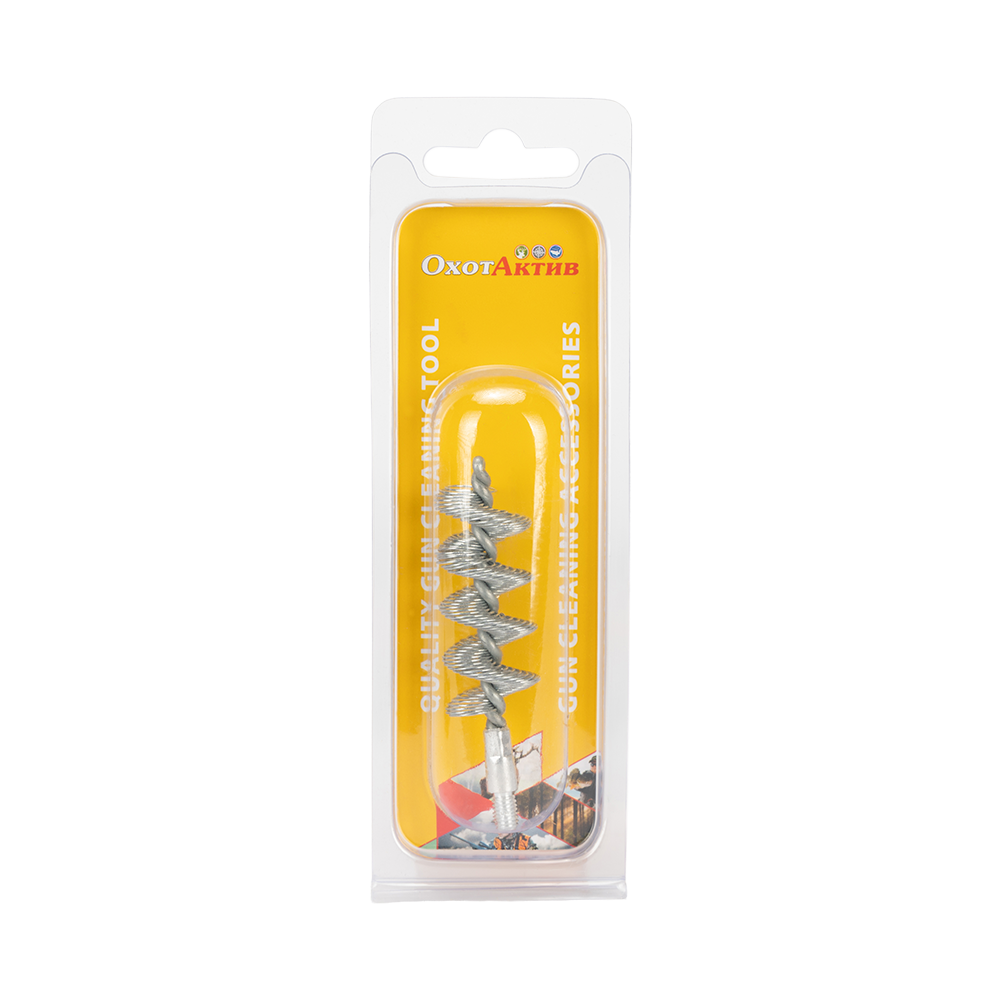 Ерш для чистки оружия ОхотАктив калибр 12 спиральный. Фото №1