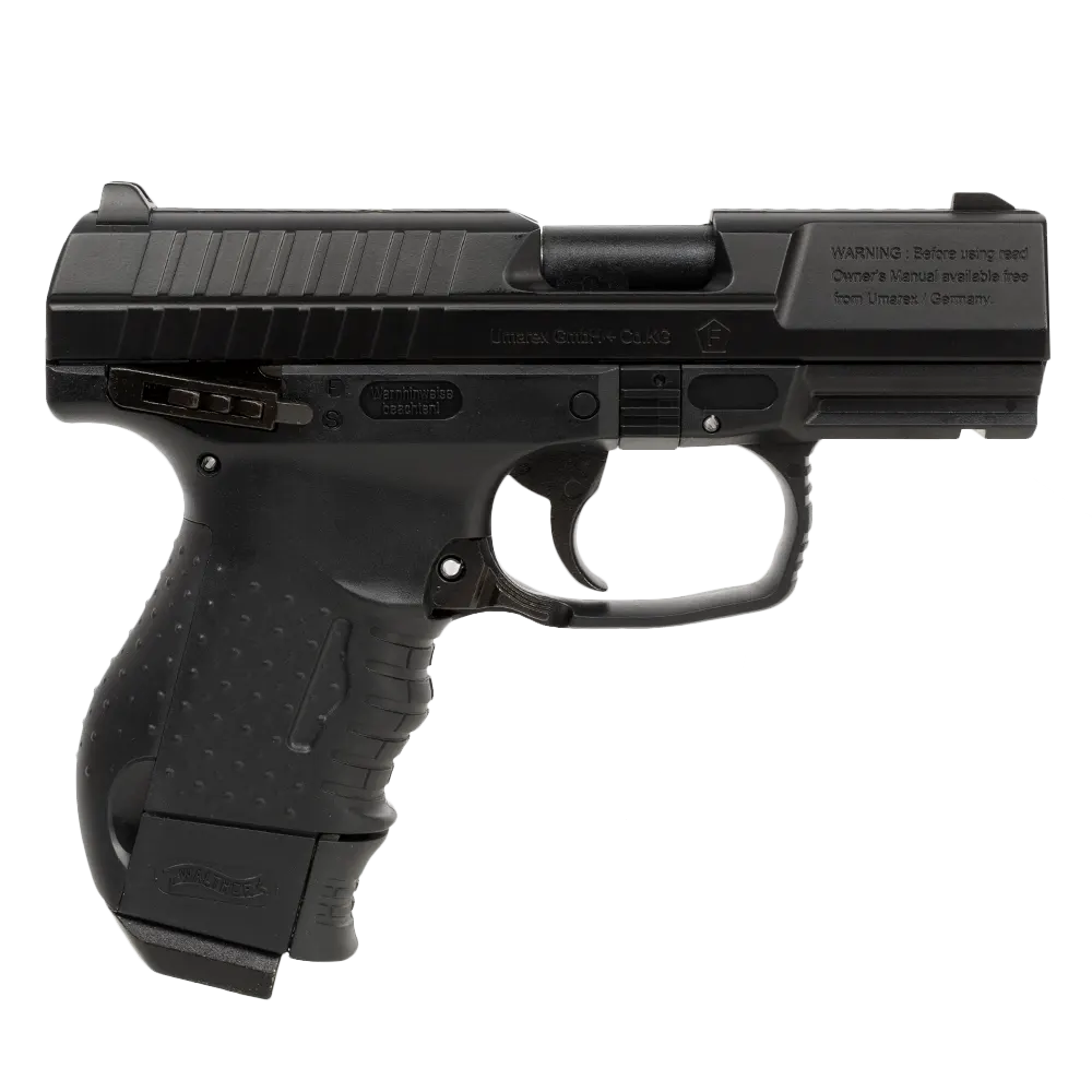 Пистолет пневматический Walther CP 99 Compact (чёрный с чёрной рукояткой). Фото №1