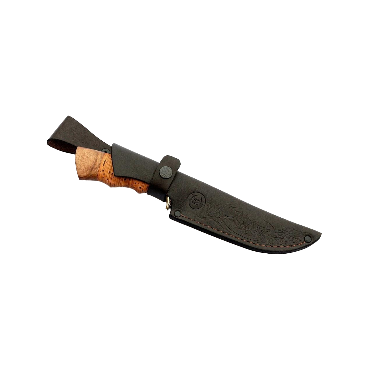 Нож МС Легионер, клинок 65х13, рукоять береста, литье, гравировка