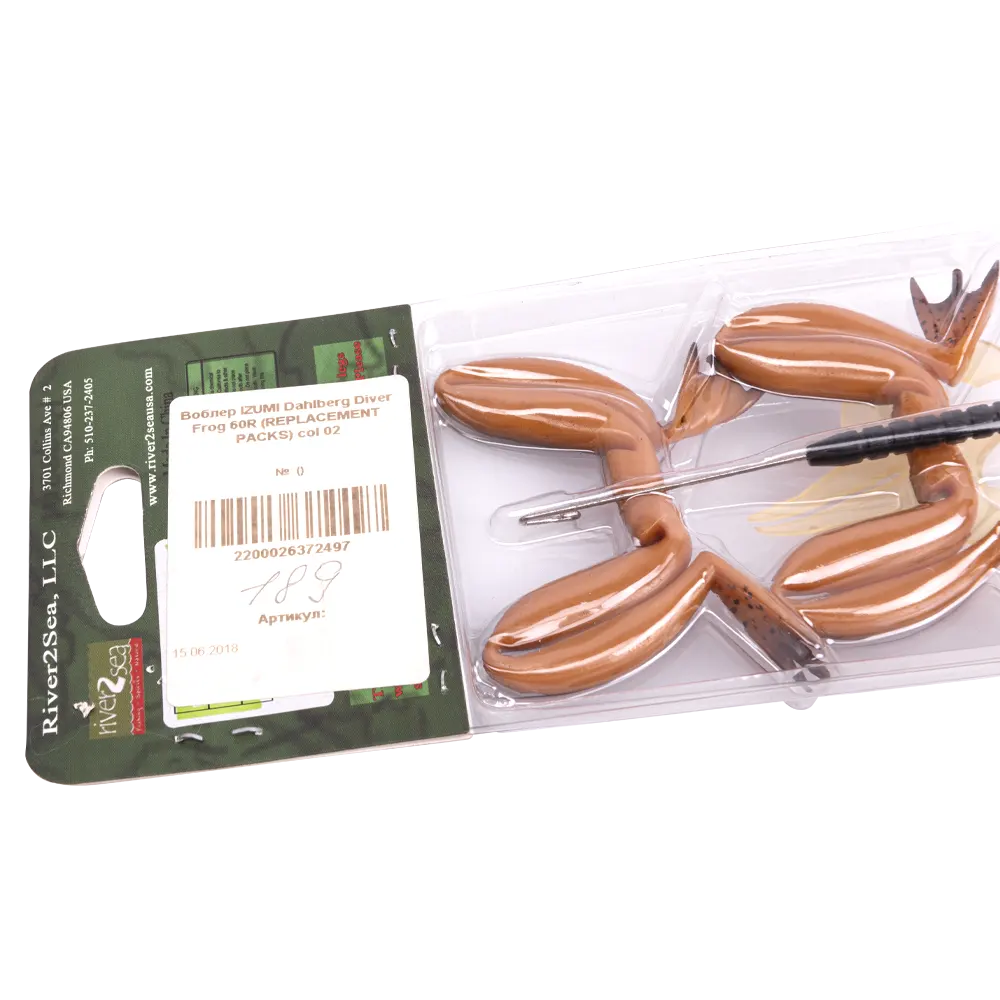 Воблер IZUMI Dahlberg Diver Frog 60R (REPLACEMENT PACKS) col 02. Фото №4