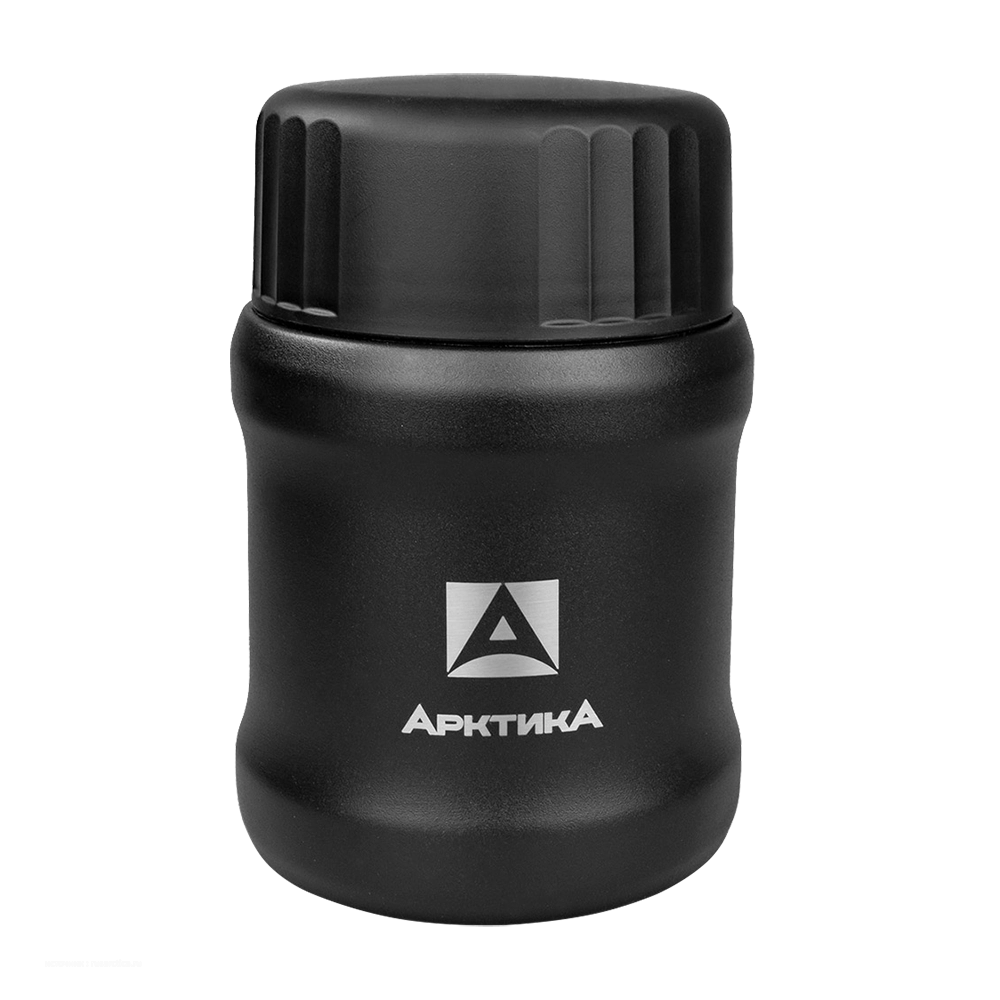 Термос "Арктика", для еды вакуумный, бытовой 0.5 л, (чёрный). Фото №2