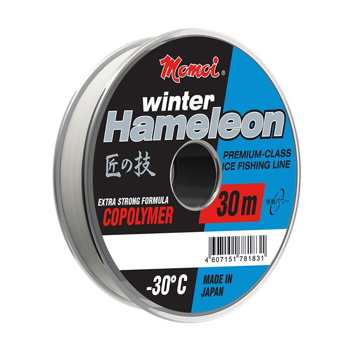 Леска Momoi Hameleon Winter 0,14мм/30м 2,3кг (многослойная). Фото №2 Леска Momoi Hameleon Winter 0,14мм/30м 2,3кг (многослойная). Фото №2