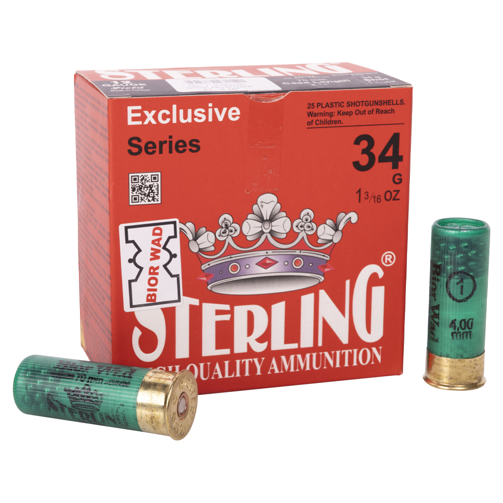 Патрон STERLING 12/70 Bior №1 34 гр. (пачка 25 шт.). Фото №1