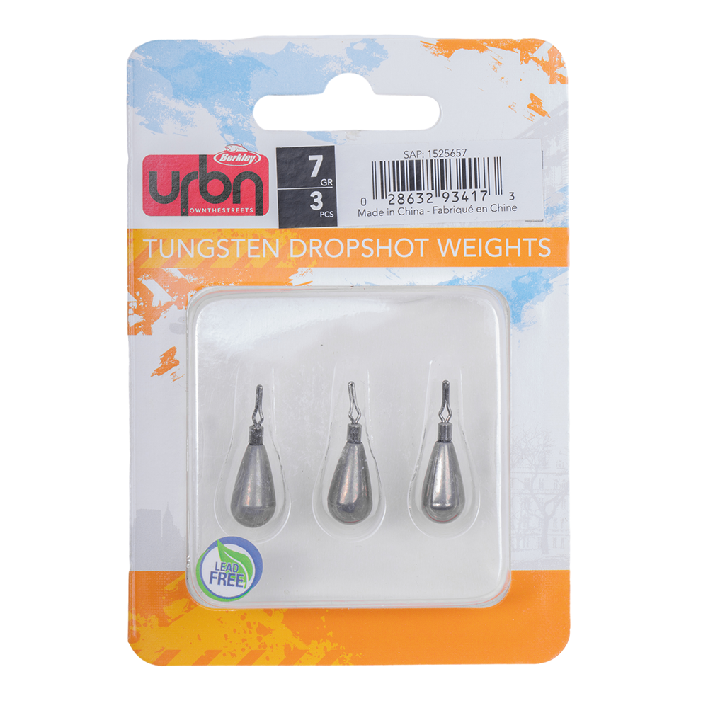 Грузило Berkley Urban Tungsten Dropshot  Weight 7g (3шт/уп). Фото №1