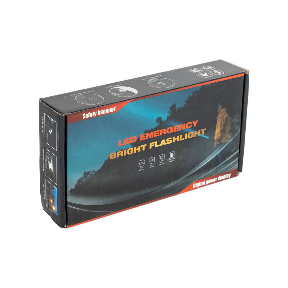 Фонарь ручной (аккум.26650, индикатор заряда, Type-C, PowerBank, стеклобой). Фото №1