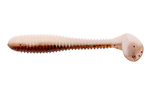 Виброхвост Helios Catcher 3,55"/9 см Rusty & White 5шт. (HS-2-005). Фото №2