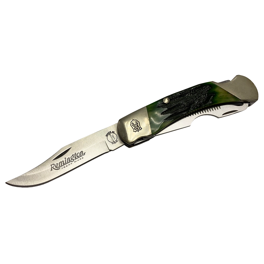 Нож Remington Green Jigged Bone - Big Game. Фото №1