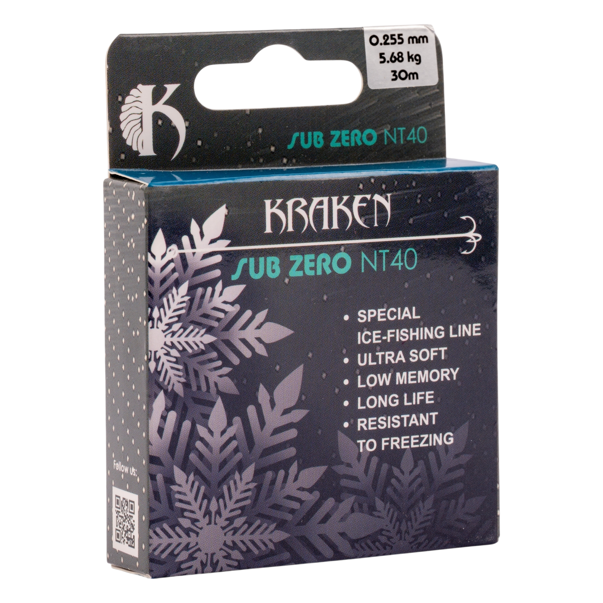 Леска зимняя Kraken Sub Zero NT40 30m 0,255mm 5.68kg