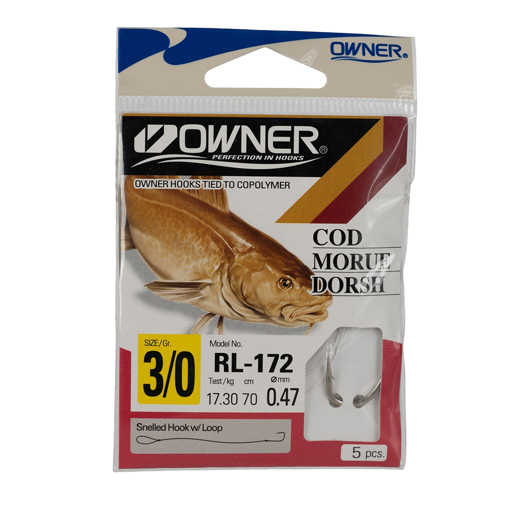 Крючок с поводком Owner RL-172 №3/0-0.47. Фото №1 Крючок с поводком Owner RL-172 №3/0-0.47. Фото №1