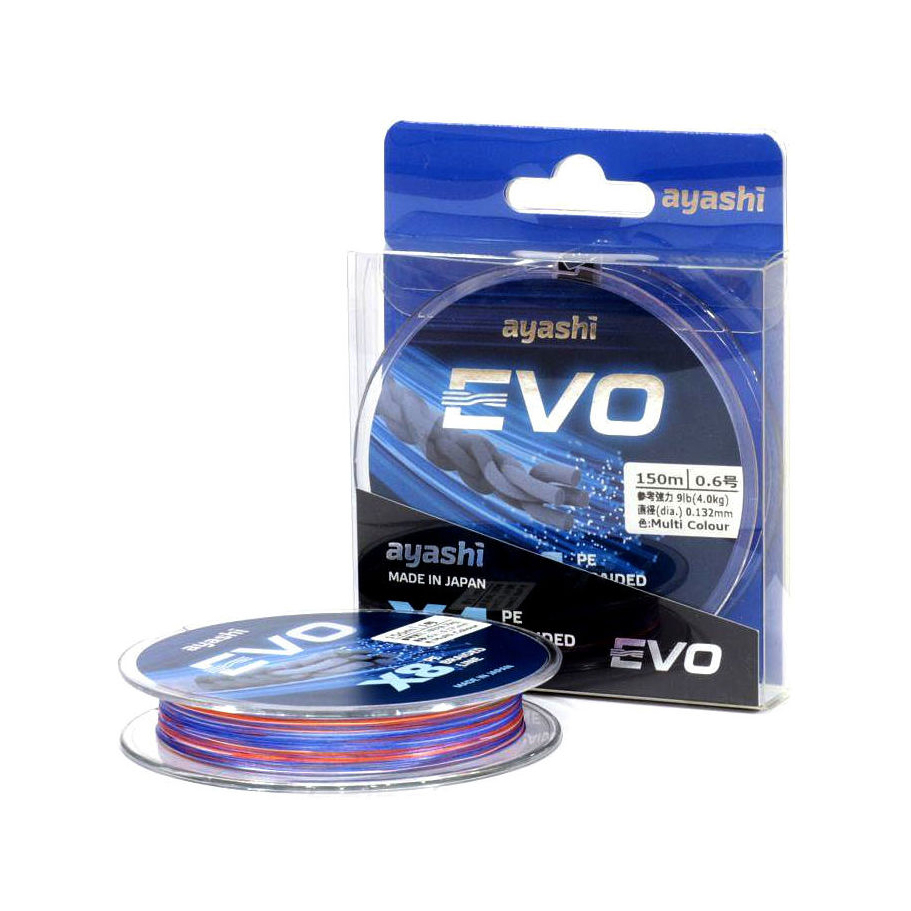 Плетеный шнур Ayashi EVO-X8 (multi) d-0,132mm (10216130/030615/00116223, ЯПОНИЯ). Фото №2